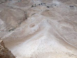 The great earthen ramp the Roman army built to breach the walls of Masada.