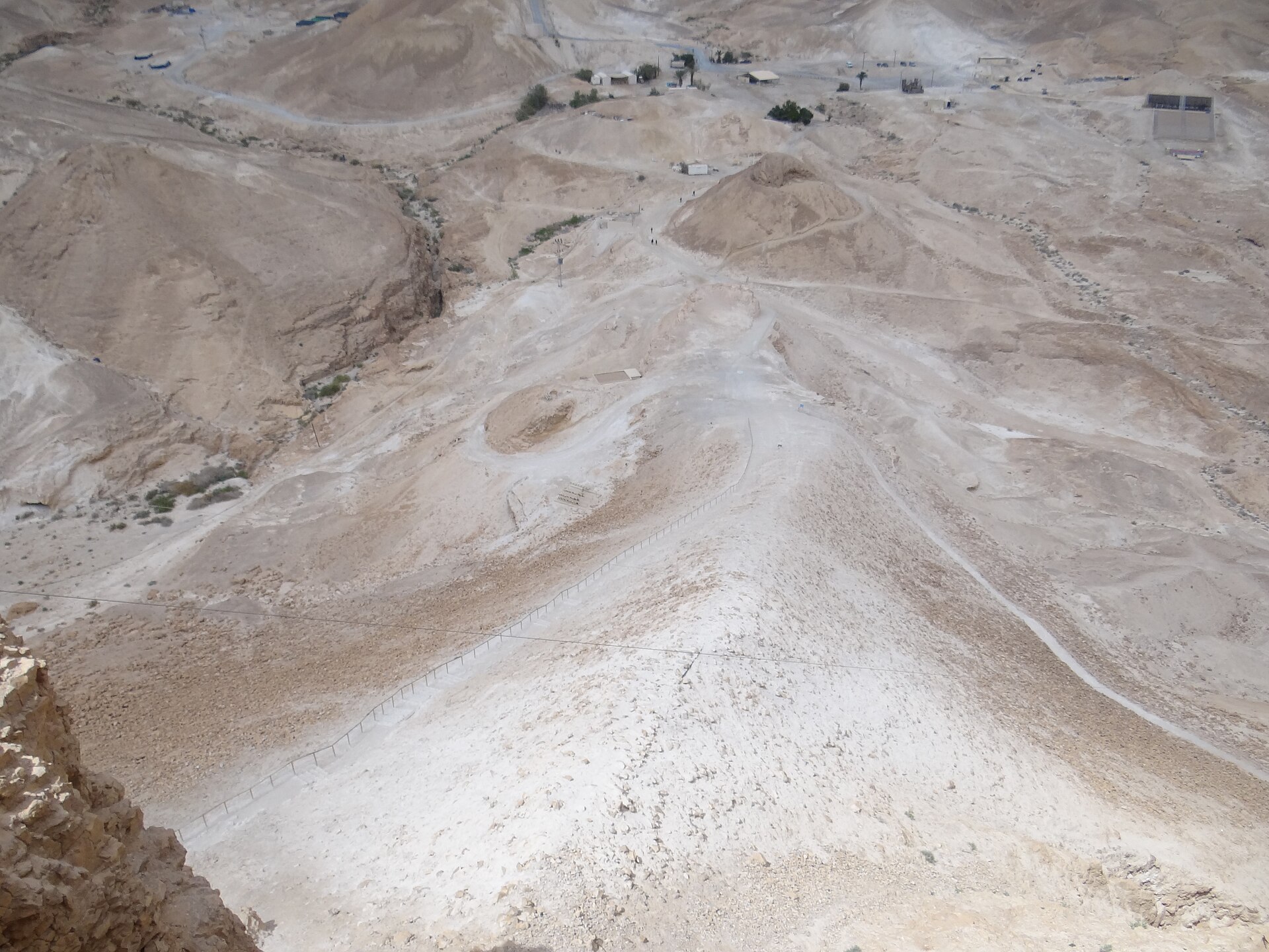 The great earthen ramp the Roman army built to breach the walls of Masada.