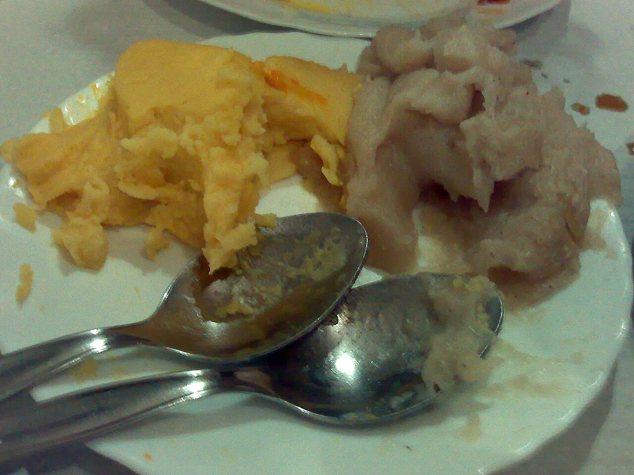 Funge, the cassava and maize staple of the Mbundu table.