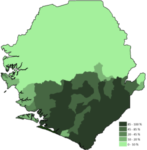 Mende people in Sierra Leone, one of the country's two largest groups.