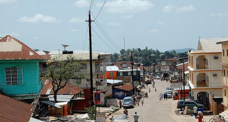 The city of Bo, a principal town of the Mende country.