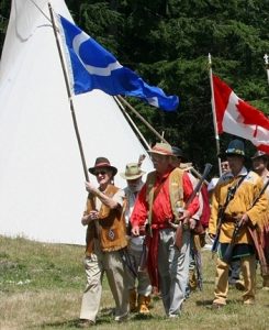 A gathering at a Métis festival on the Red River.