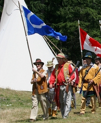 A gathering at a Métis festival on the Red River.