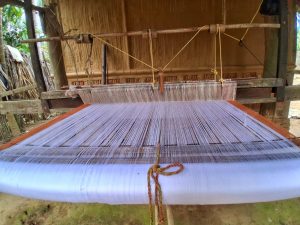 A traditional handloom, on which the Mizo puan cloth is woven