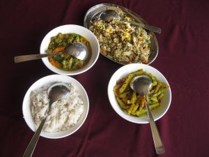 A meal in the North Eastern style