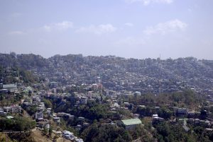 The ridge-top city of Aizawl, capital of Mizoram
