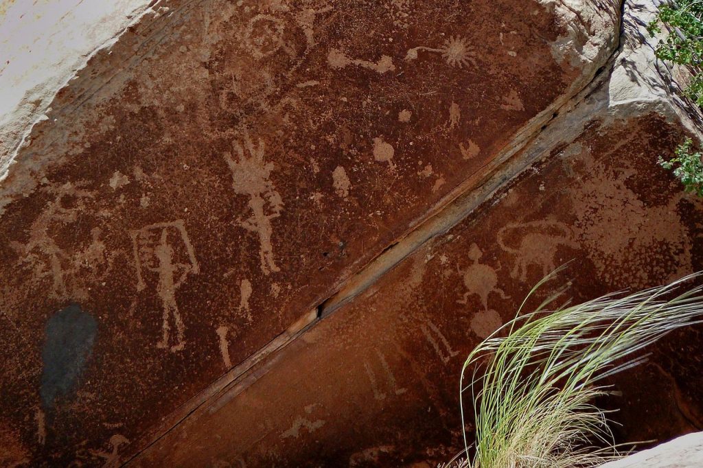 Petroglyph Cave Painting photo and picture