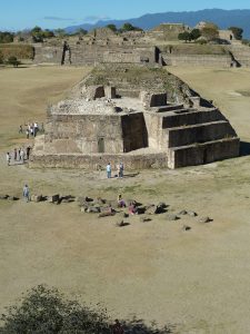 Building J, an arrowhead-shaped structure often interpreted as an observatory