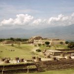 Monte Albán, the Zapotec capital, spread across a levelled mountaintop above the Valley of Oaxaca