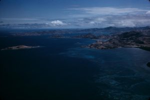 The coast at Port Moresby on the south shore of Papua New Guinea.