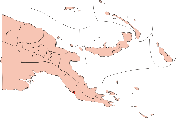 Port Moresby, the capital of Papua New Guinea, in the Motu homeland.