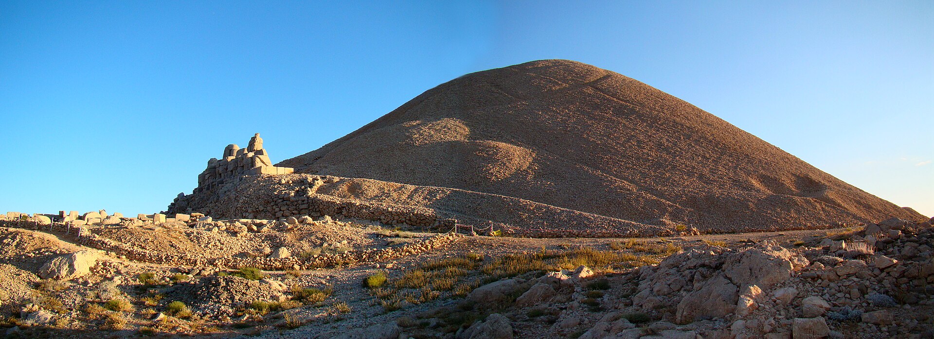 Toppled heads of gods and kings on the terrace of Mount Nemrut.