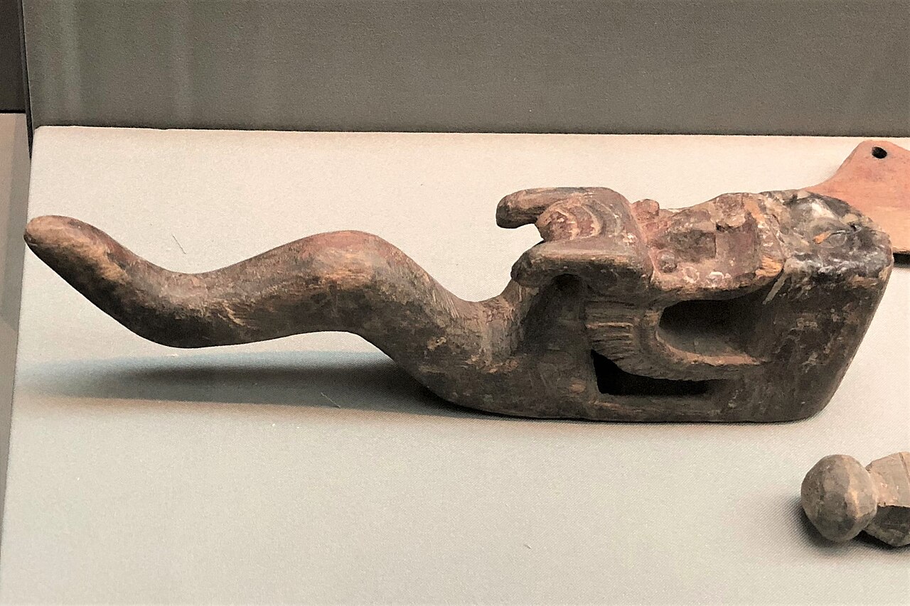 A Mulao shigong ritual wooden dragon