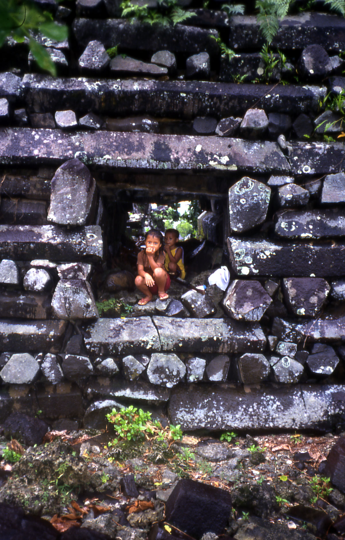 The basalt ruins of Nan Madol, an ancient city built on the reefs of Pohnpei.