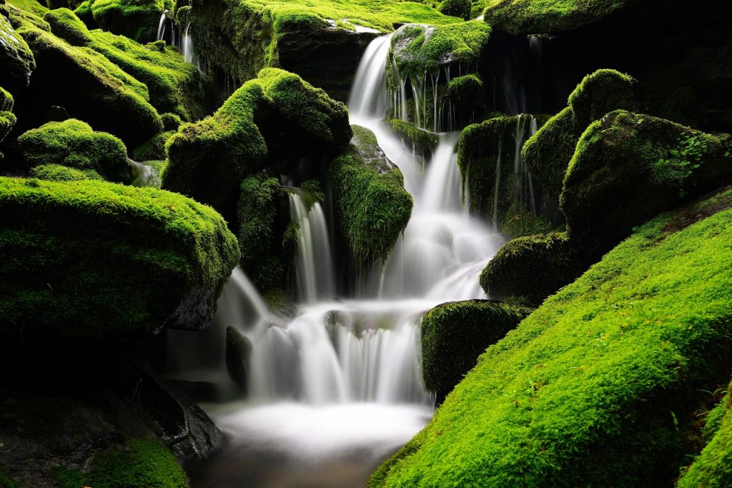 Mountain waterfall