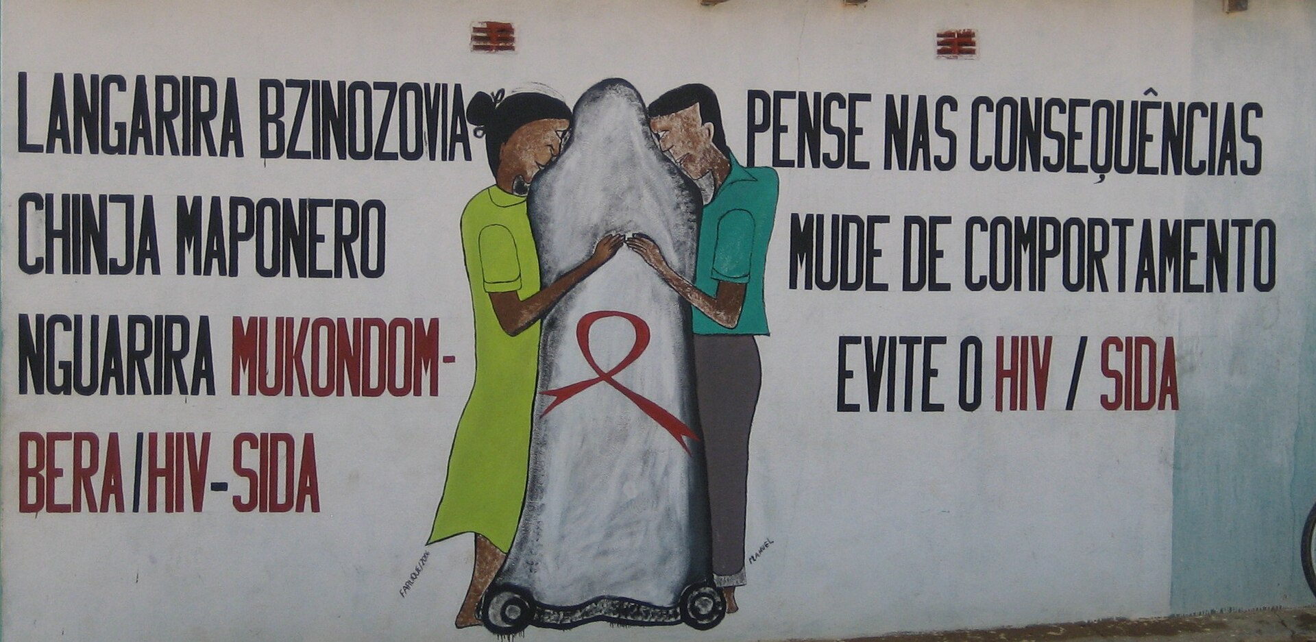 A public notice in Ndau and English; the Ndau speak a dialect of Shona.
