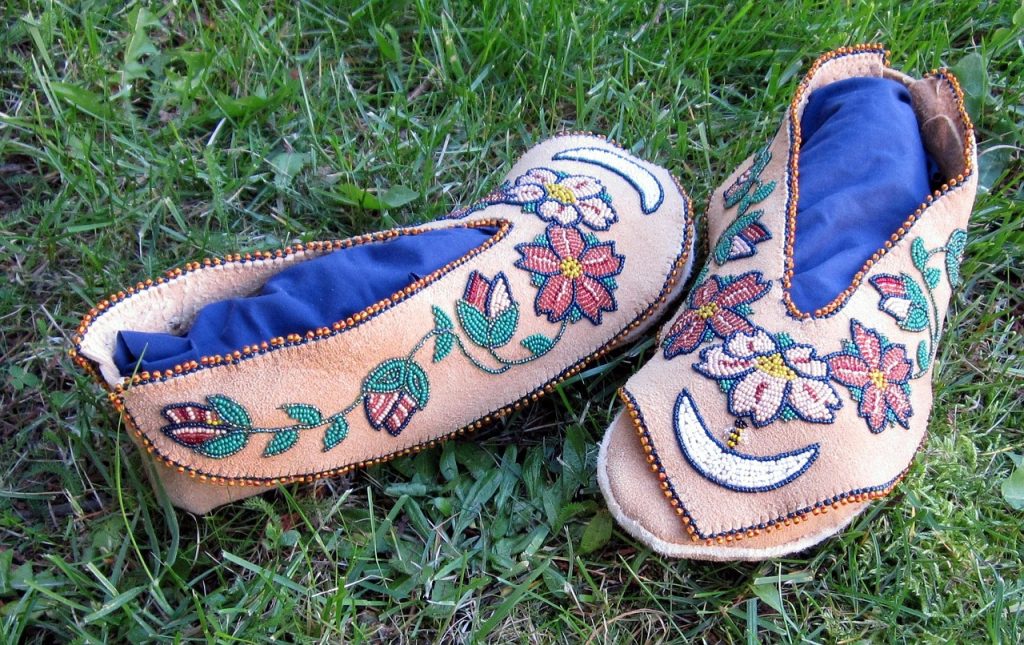 Traditional beaded moccasins