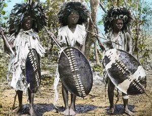 Young Ngoni warriors at Livingstonia, whose ancestors marched north during the mfecane.