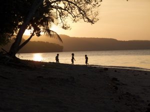 Vanuatu Coast at Sunset