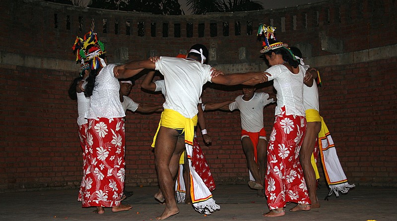A Nicobarese dance, expressing the vibrant culture of the islanders