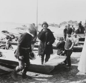A Nivkh gathering in an early photograph