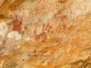 aboriginal rock art hand stencil