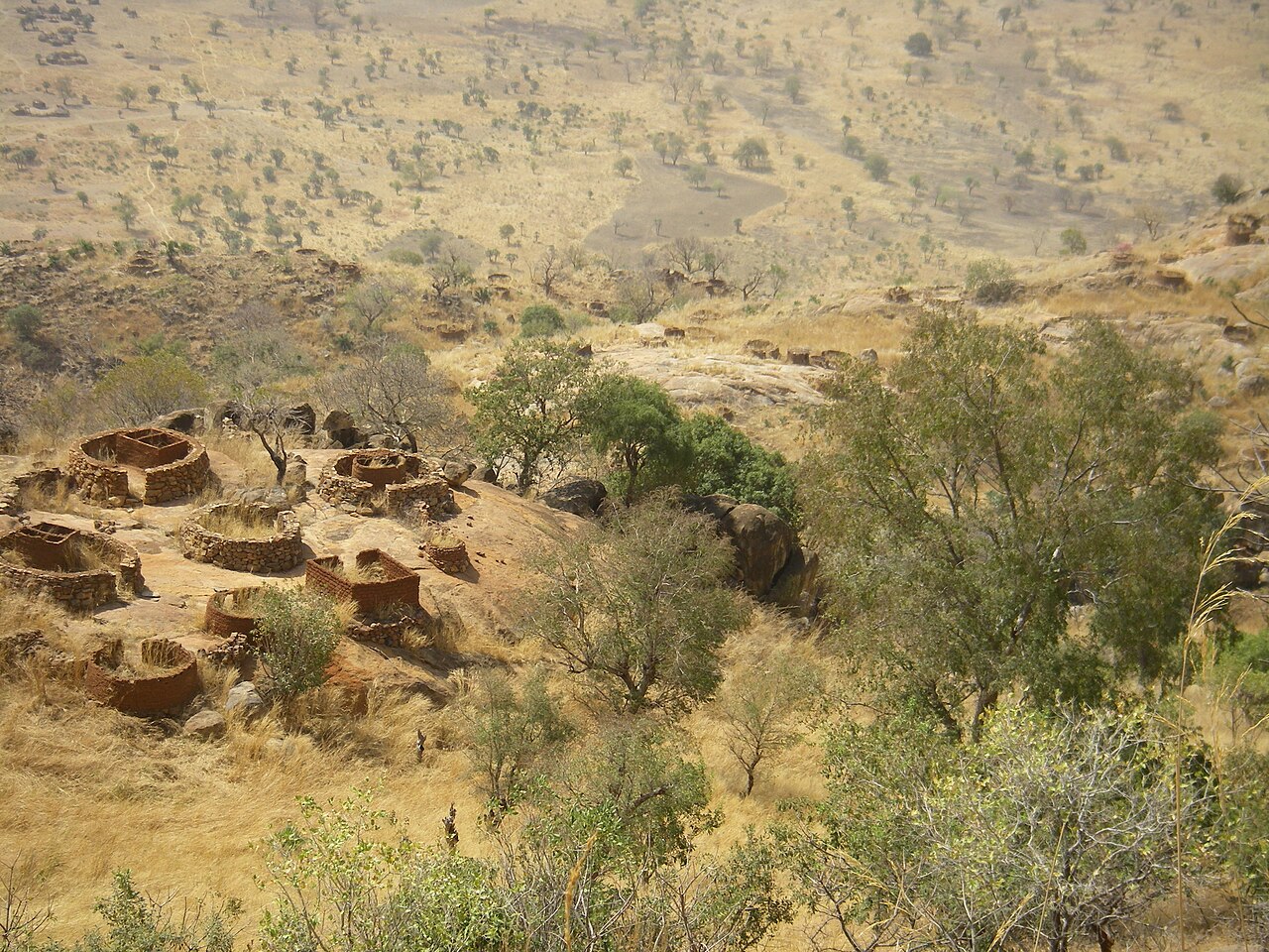 An abandoned Nuba village, a mark of the wars that have scarred the region.