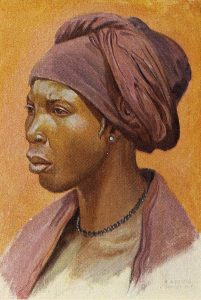 A Nupe woman of central Nigeria; the Nupe are a people of the Niger valley.