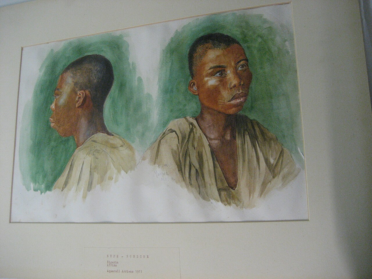 A Nupe youth in a 1911 painting; the Nupe are heirs to an old kingdom.