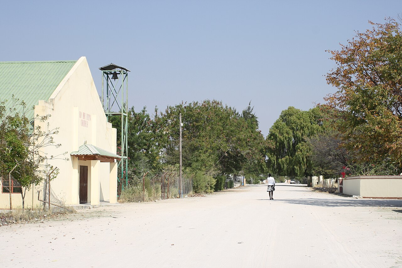 An ELCIN Lutheran church at Ongwediva; most Ovambo today are Christian.