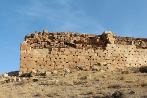 The stone platform of the Tall-e Takht citadel at Pasargadae.