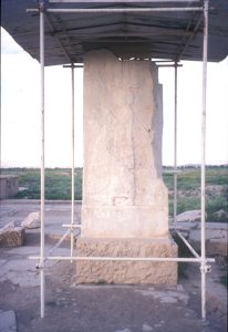 The famous winged figure relief at Pasargadae, perhaps a guardian spirit.