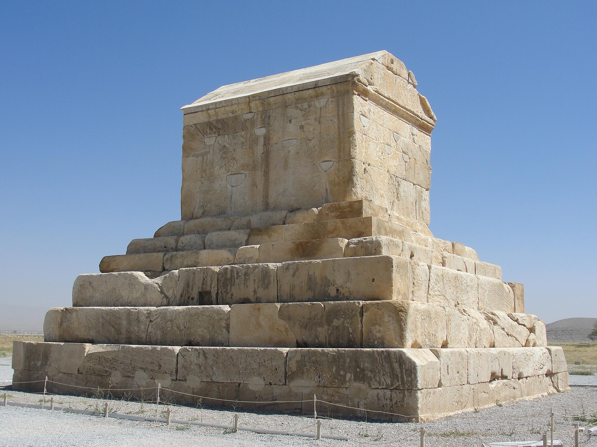 The tomb of Cyrus the Great at Pasargadae, first capital of the Persian Empire.