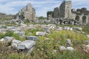 A monumental fountain, or nymphaeum, at Perge.
