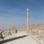 The soaring columns of the Apadana at Persepolis, ceremonial capital of ancient Persia.