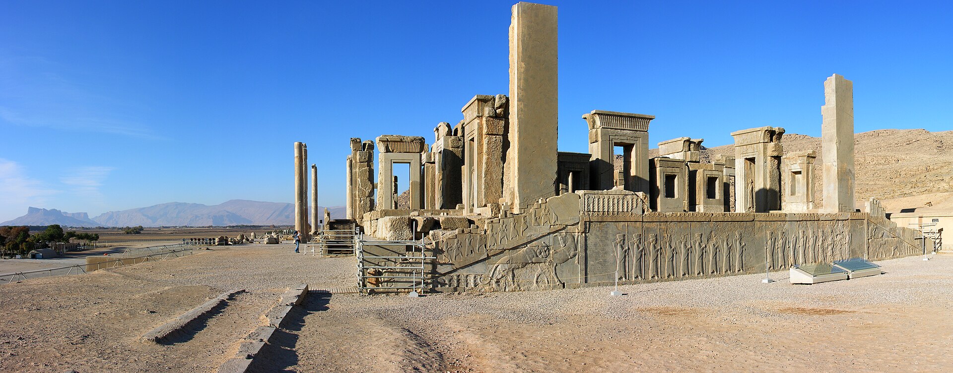 A carved doorway in a palace of Persepolis.