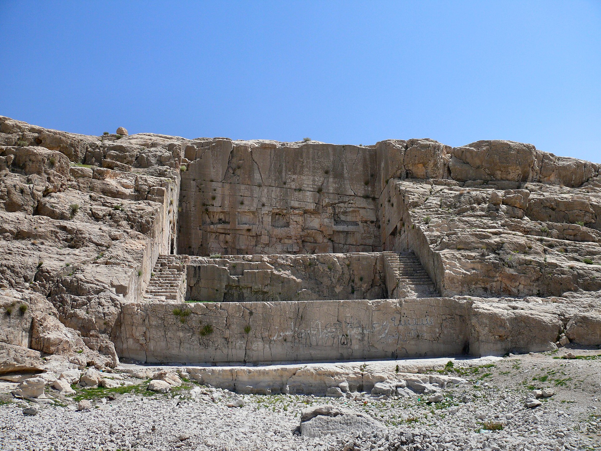 A rock-cut royal tomb overlooking Persepolis.