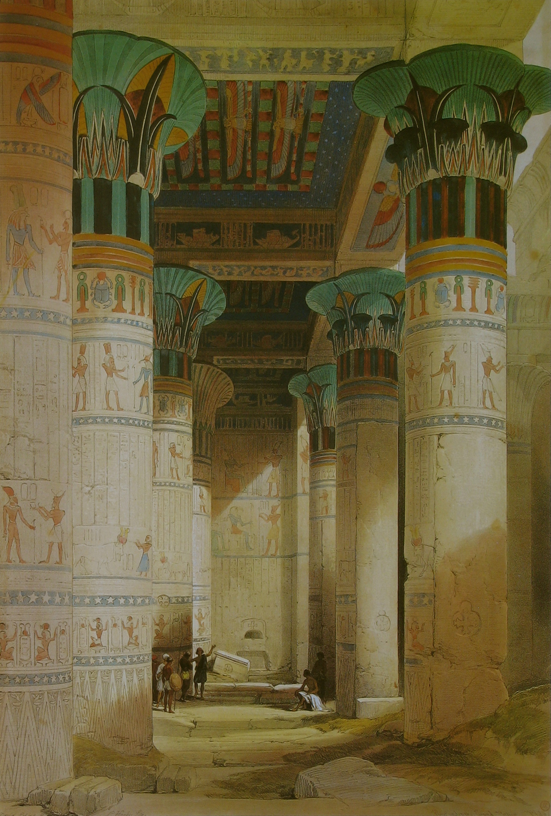 The columned hall of the Temple of Isis at Philae.