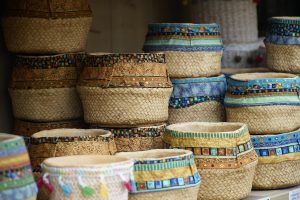 Woven market baskets
