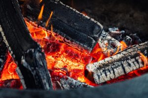 campfire hearth desert night