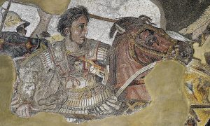 The great Alexander Mosaic from the House of the Faun at Pompeii.