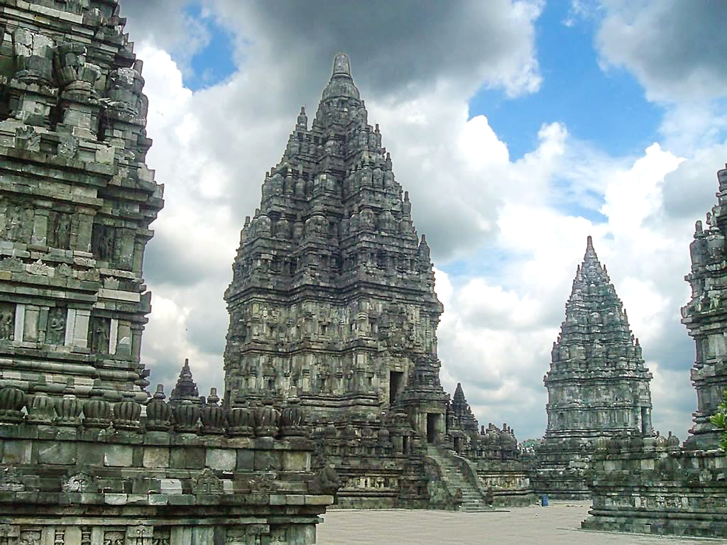 Carved reliefs telling the story of the Ramayana at Prambanan.