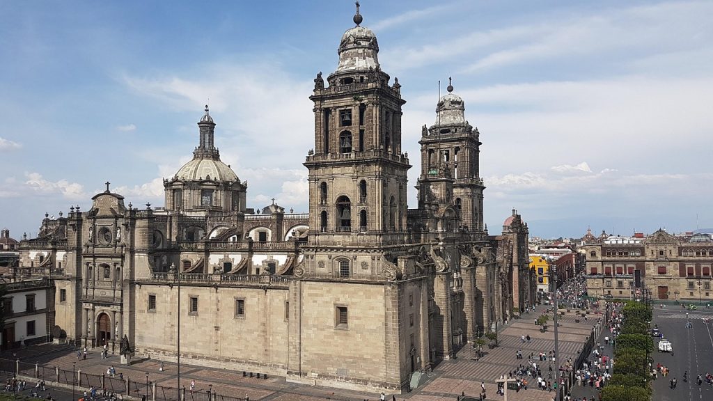 Colonial cathedral in Mexico