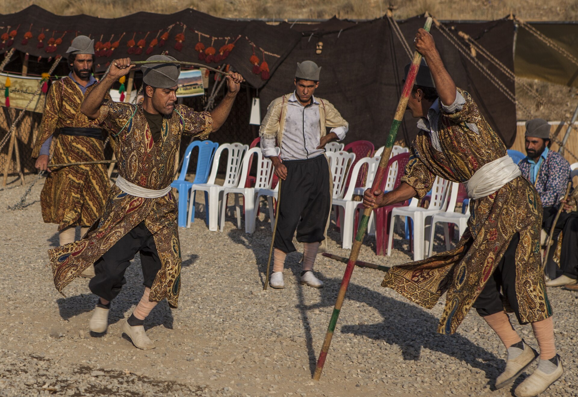 A Qashqai gathering in the Iranian countryside.