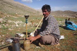 A Qashqai nomad; the people speak a Turkic language of the Oghuz branch.