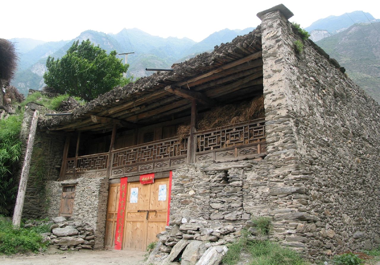 A traditional Qiang stone house