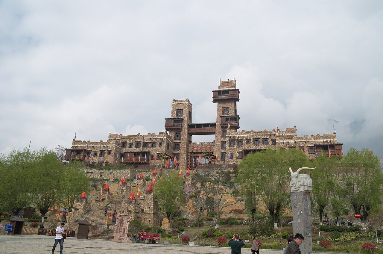 The ancient Qiang town in Mao County