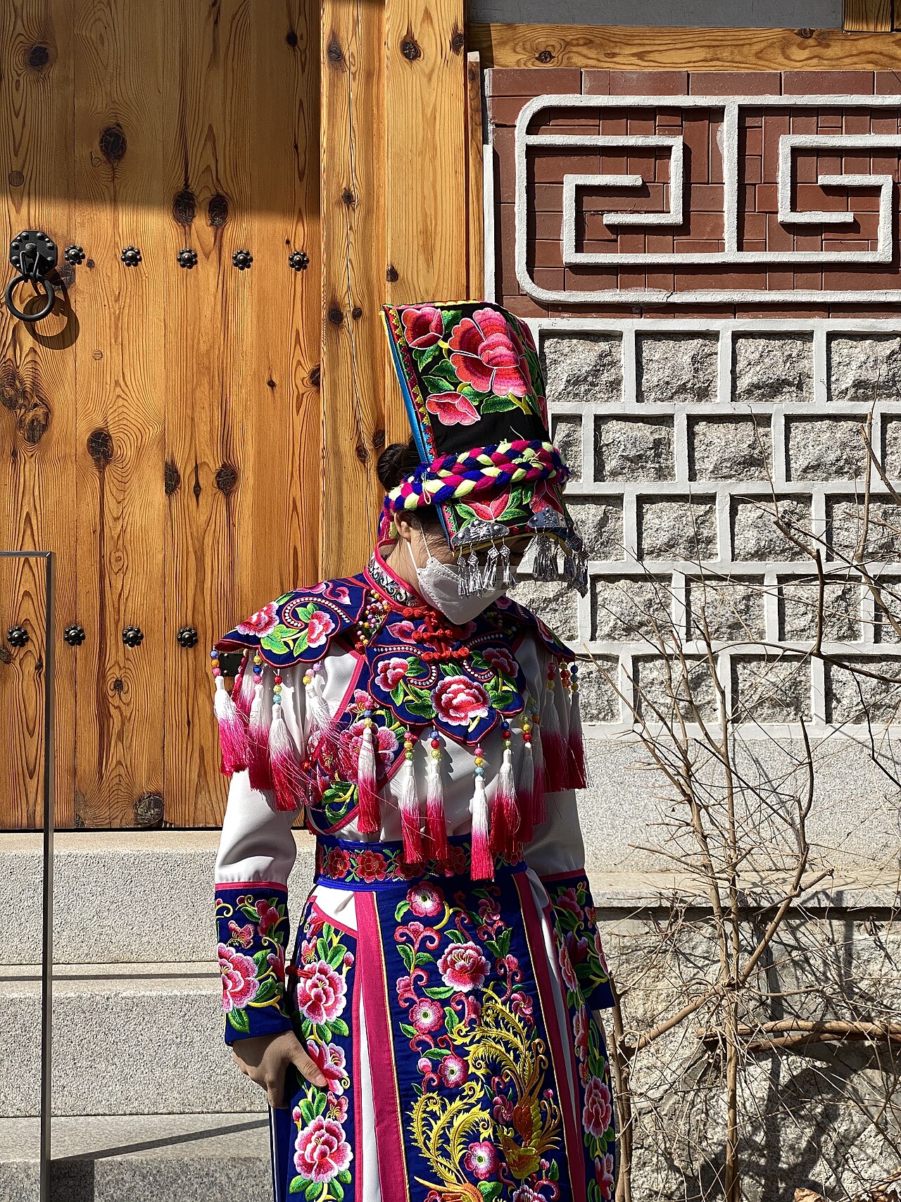 Qiang people in traditional costume