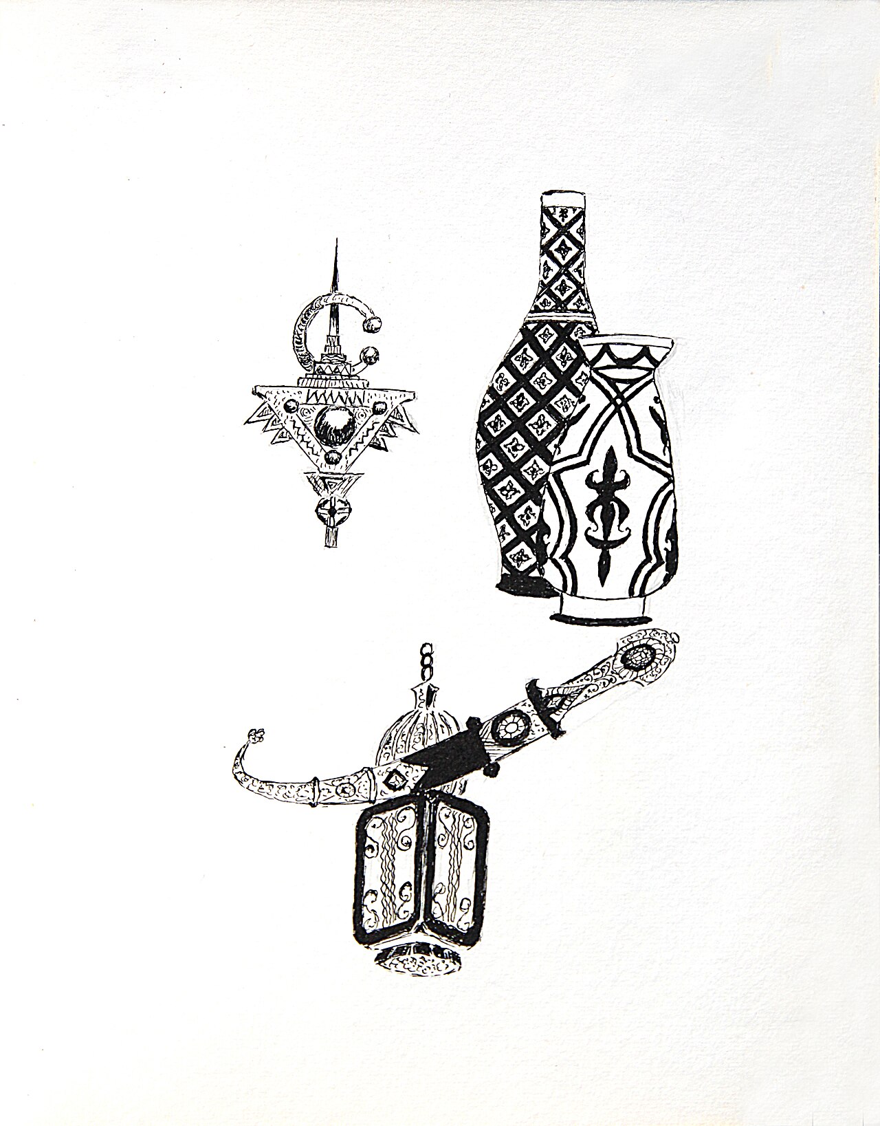 Moroccan handicraft; the Riffians share the Berber crafts of pottery and weaving.