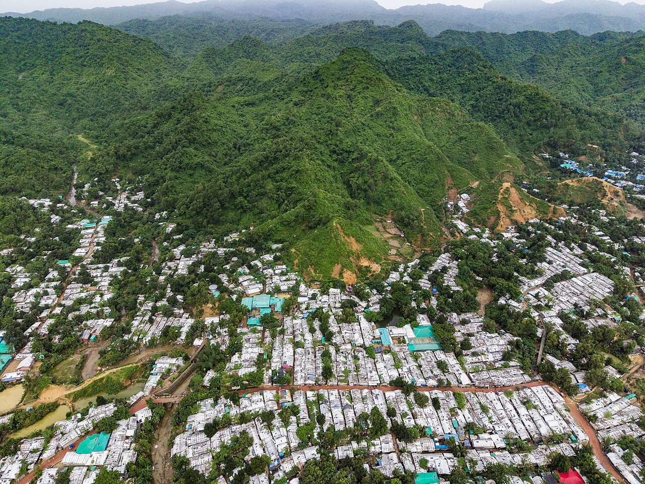 The vast refugee camps near Coxs Bazar in Bangladesh